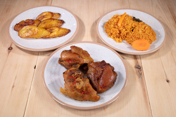 Jollof Rice with Peppered Turkey