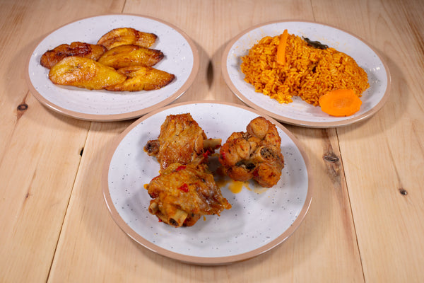 Jollof Rice with Peppered Chicken